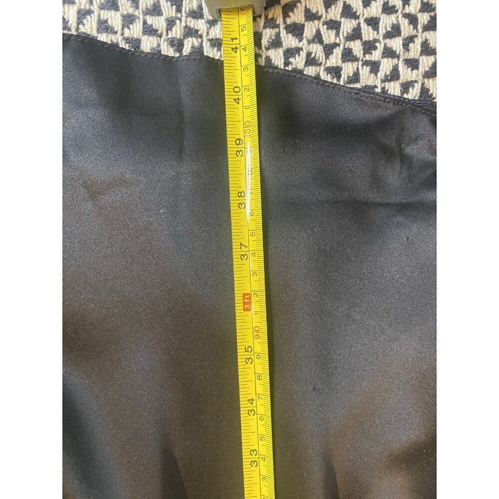 Vintage Mara Hoffman 100% Silk Late 90’s Y2K Era Black Tan Satin Halter Dress S - Picture 14 of 14